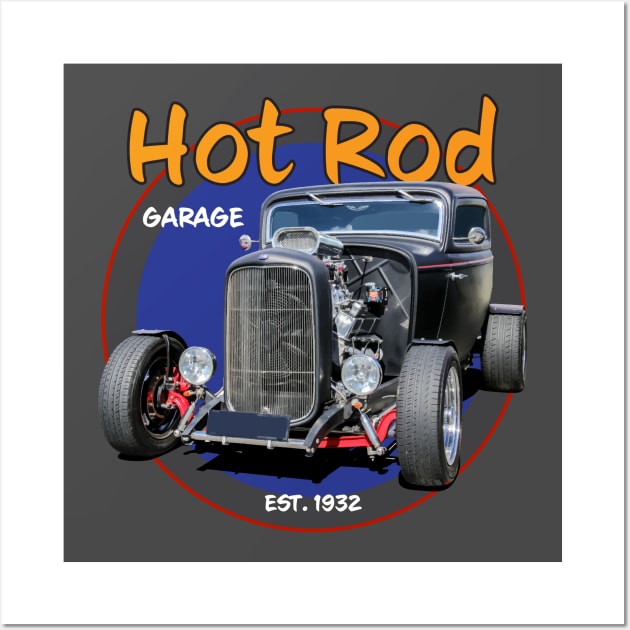 Hot Rod Garage Wall Art by Wearable Designs